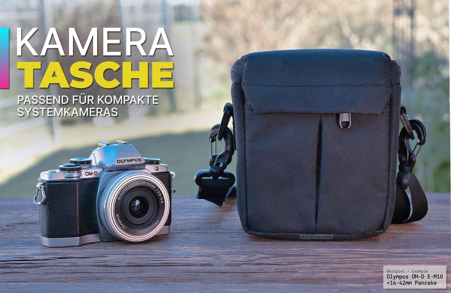 Kameratasche passend für Olympus OM-D E-M10 mit 14-42mm Pancake