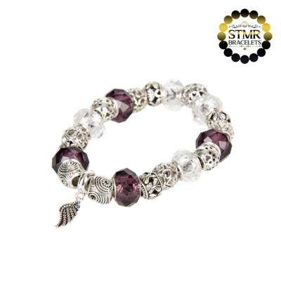 Magic Wing Bracelet II / Silver / Indigo / Elastic cord