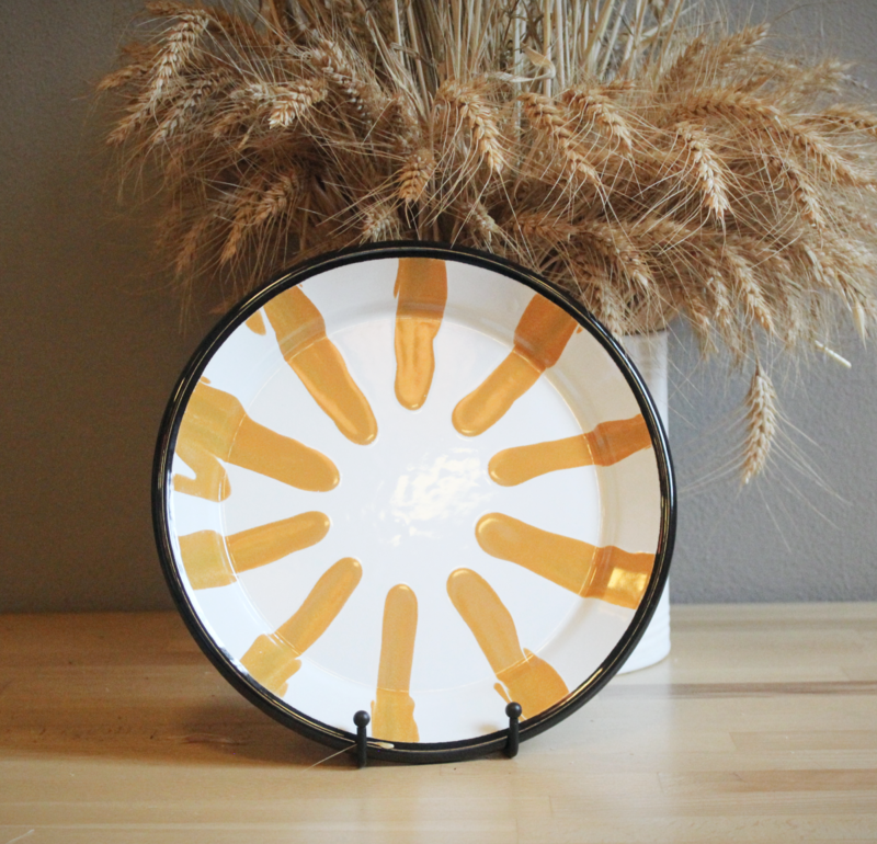 Piatto Smaltato Giallo - 25cm