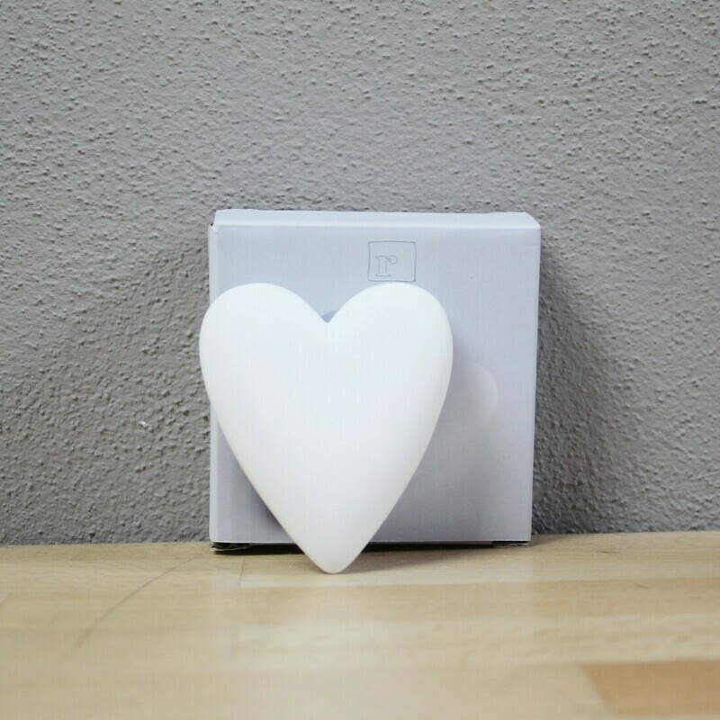 Cuore in ceramica opaca bianca