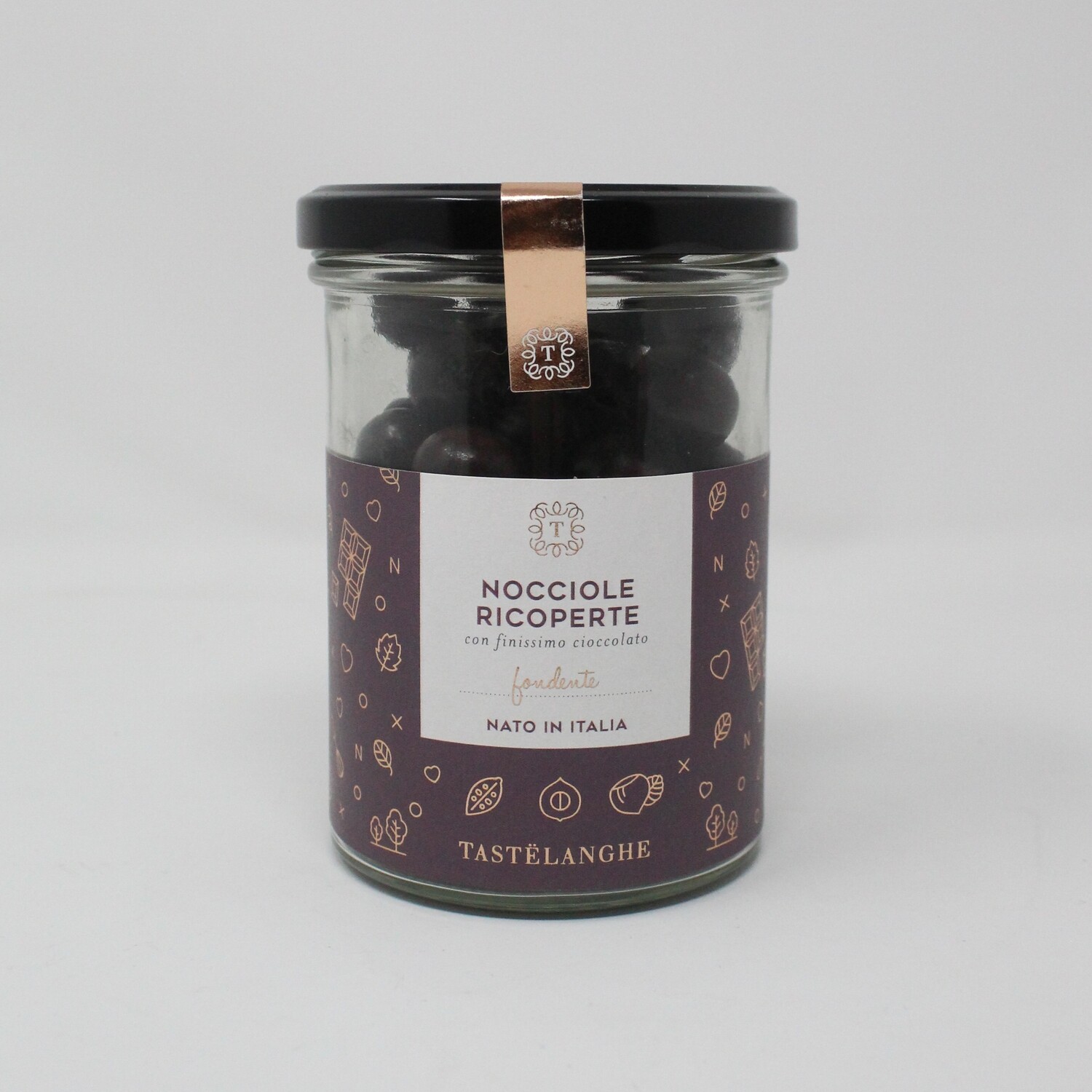 Nocciole ricoperte di cioccolato fondente - 200gr