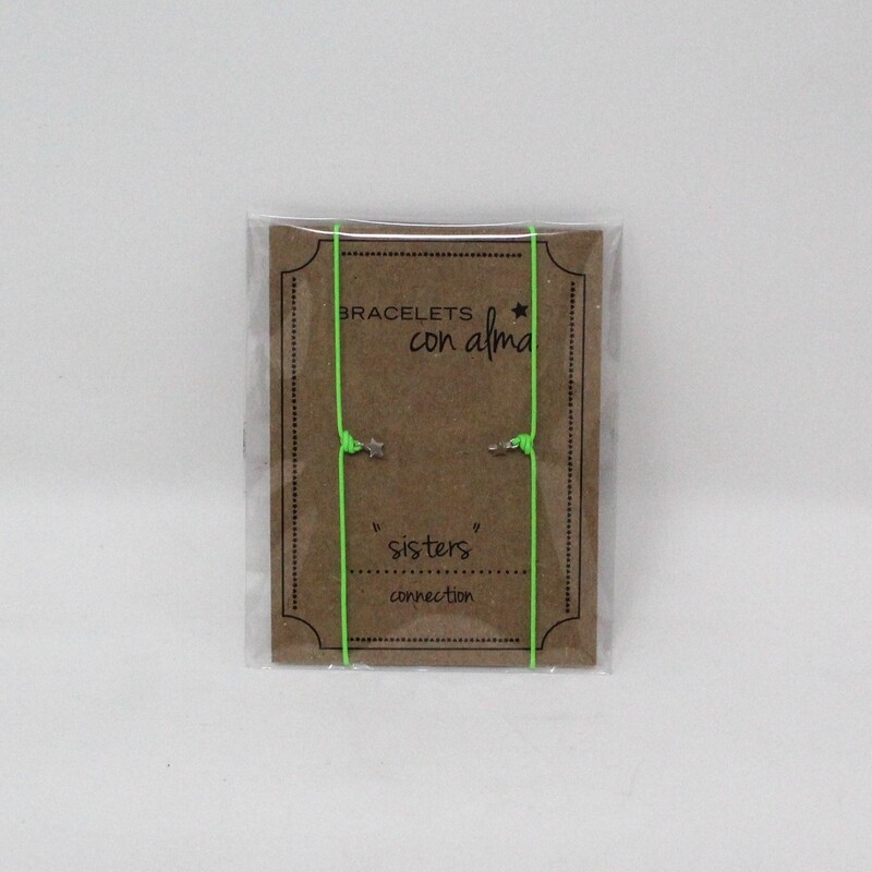 Braccialetto Connection Sisters Star Green Flu