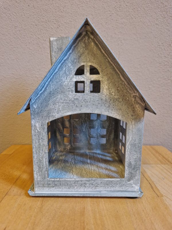 Candle house antique zinc