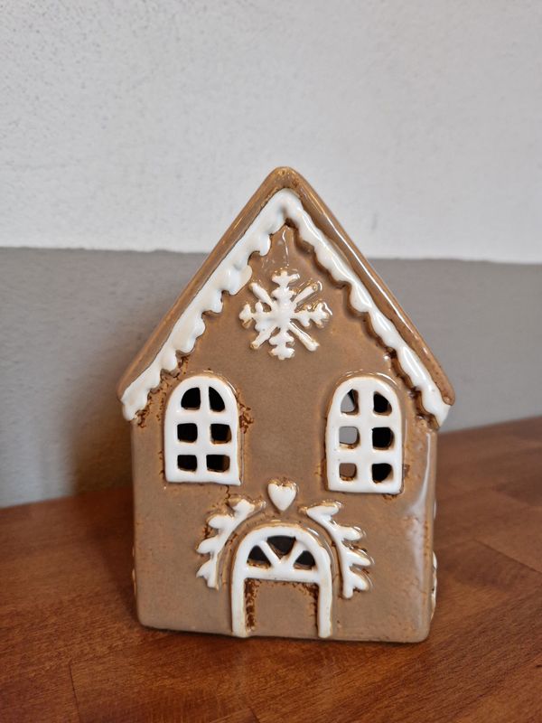 House f/tealight Stillenat Gingerbread snowflake