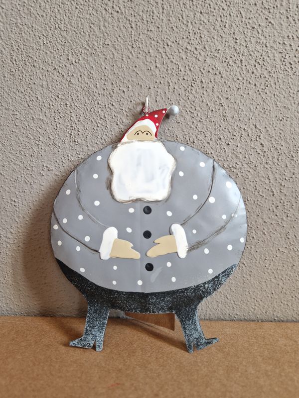 Decorazione Santa in metallo 15 cm
