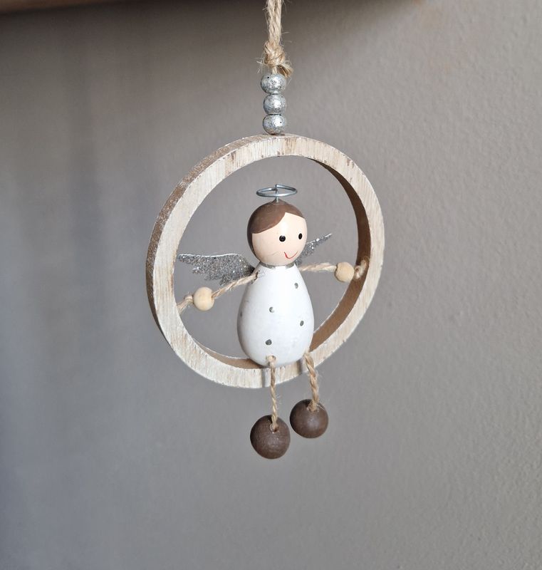 Decorazione legno Pupazzo/Babbo/Angelo