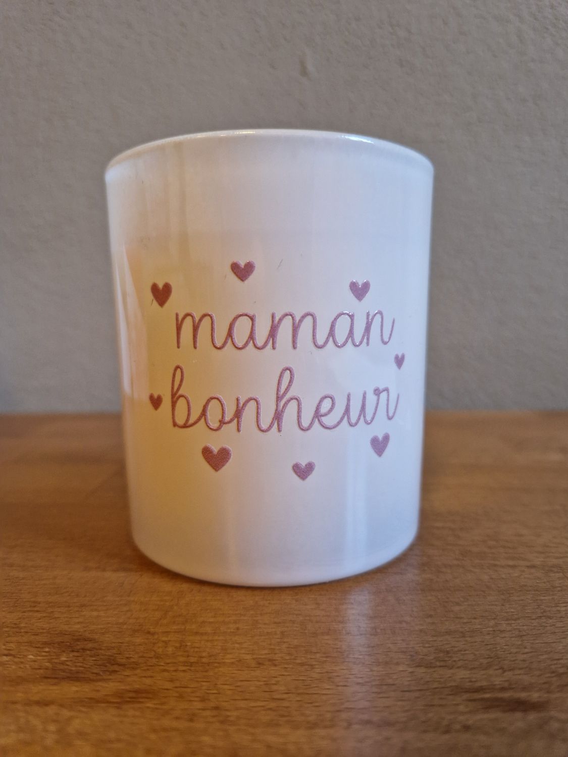 Bougie Rose - Maman Bonheur
