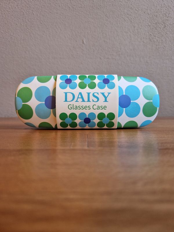 Glasses Case - Blue And Green Daisy
