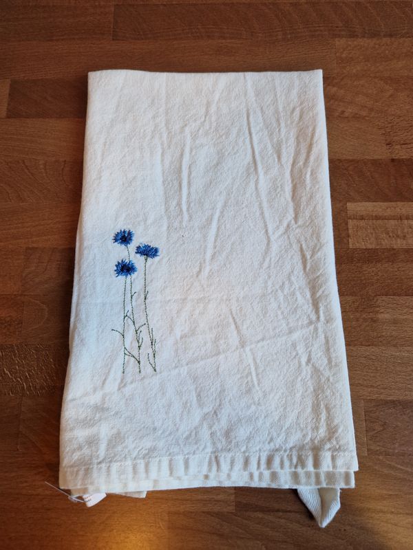 Tea towel Flora/blue flowers