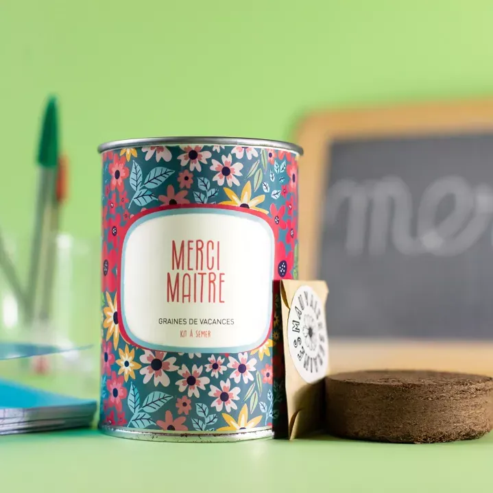Kit À Semer &quot;Merci Maitre&quot; graines de Vacances