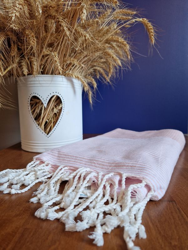Asciugamano Fouta Onda Rosa