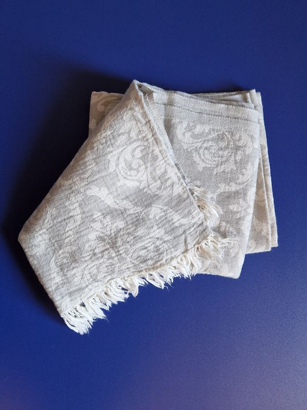 Asciugamano Fouta Flor de Lis Gris