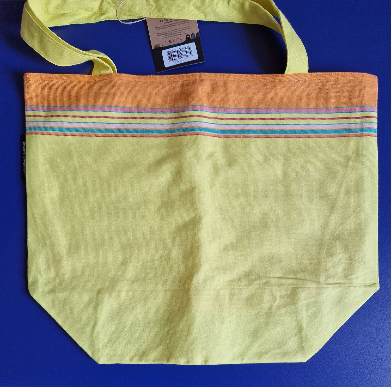 Borsa tela gialla Barthelemy