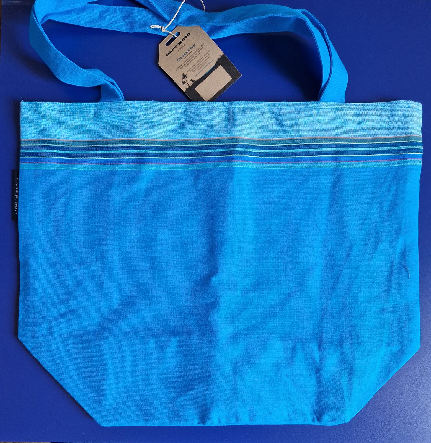 Borsa tela turchese