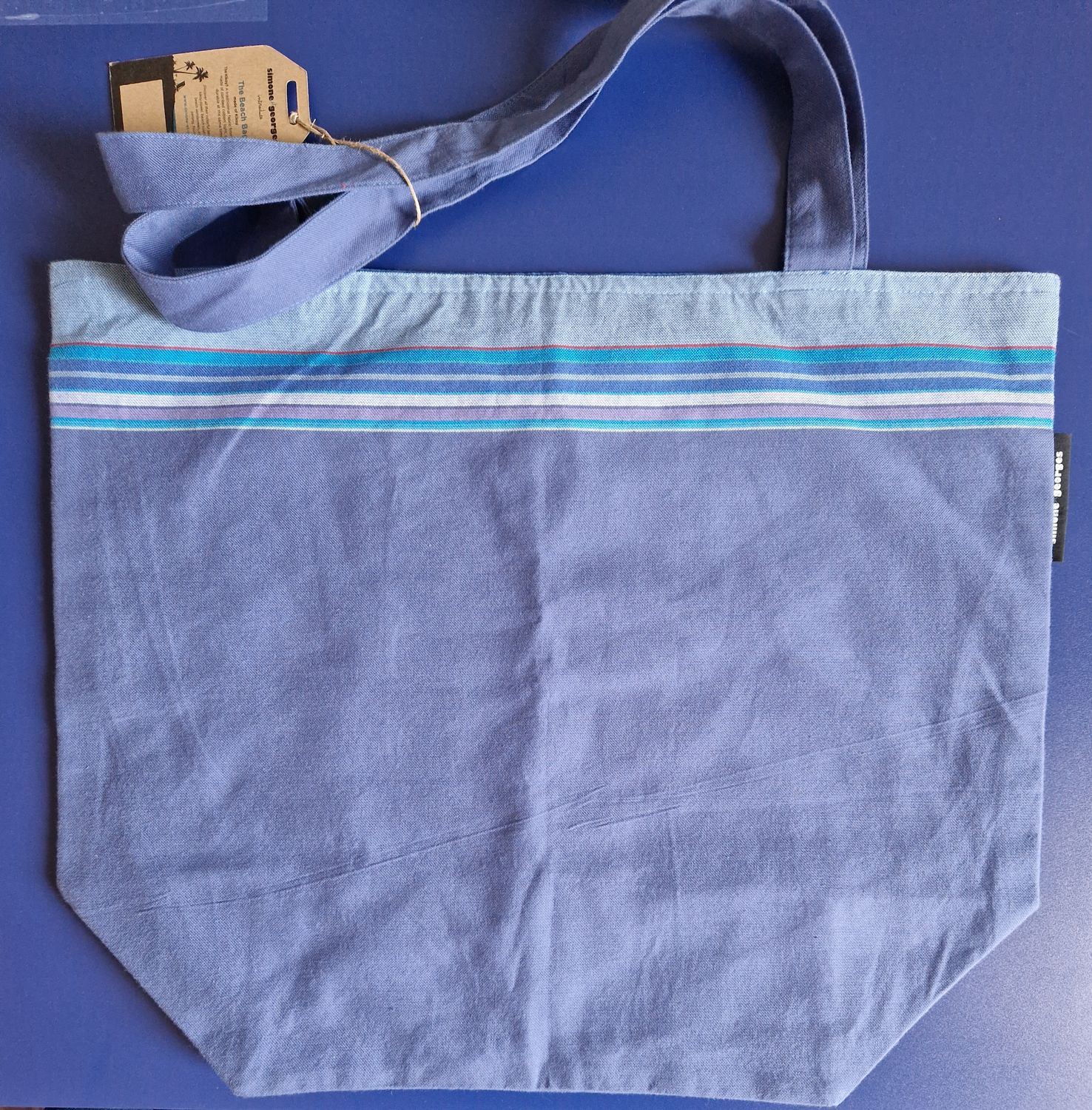 Borsa tela blu
