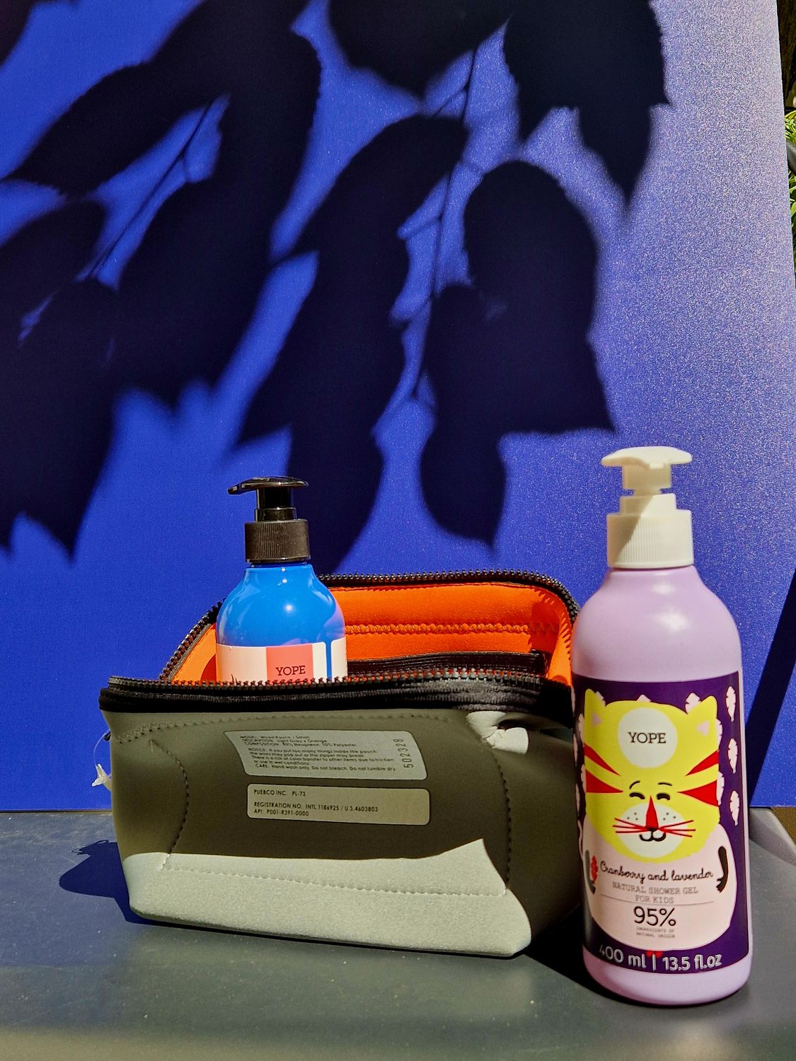 Wired Pouch Light Gray/Orange - Small