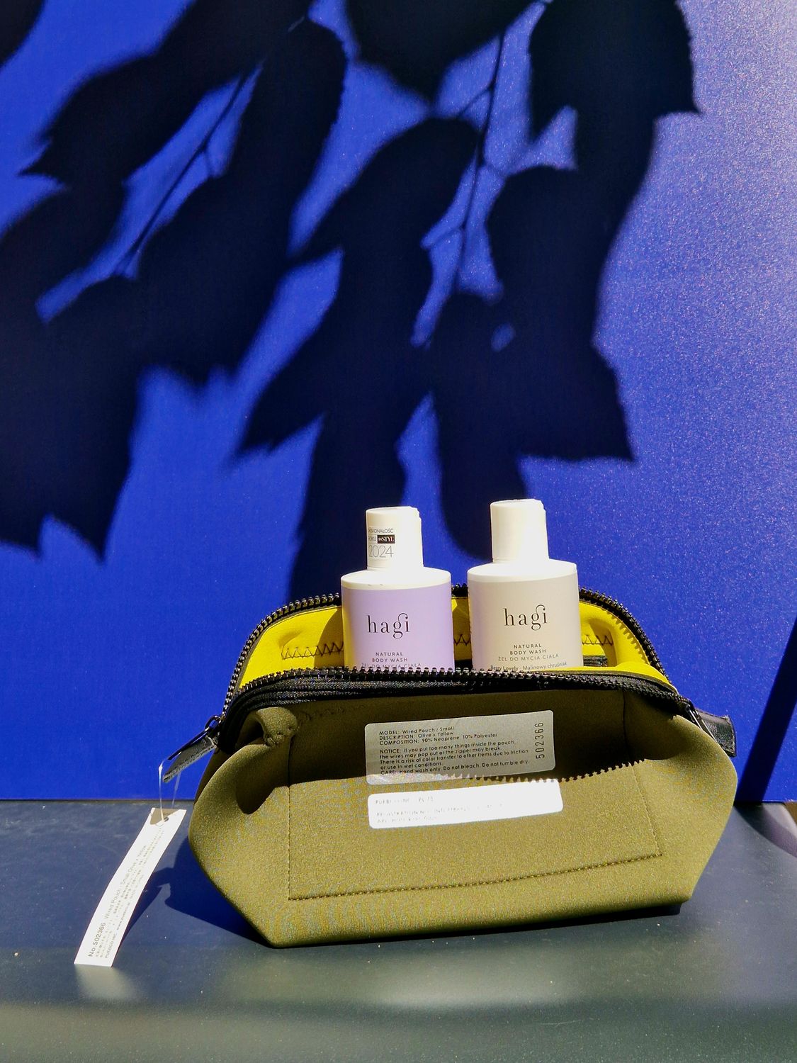 Wired Pouch Olive/Yellow - Small
