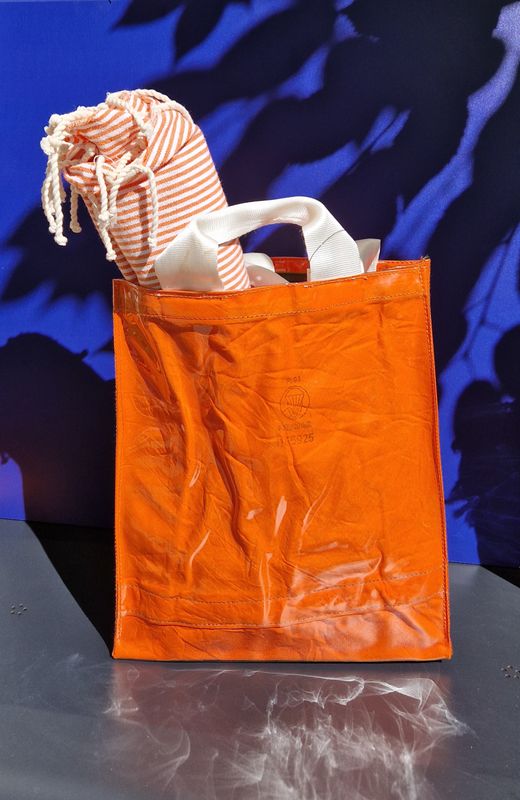 Covered Parachute Document Bag / Orange