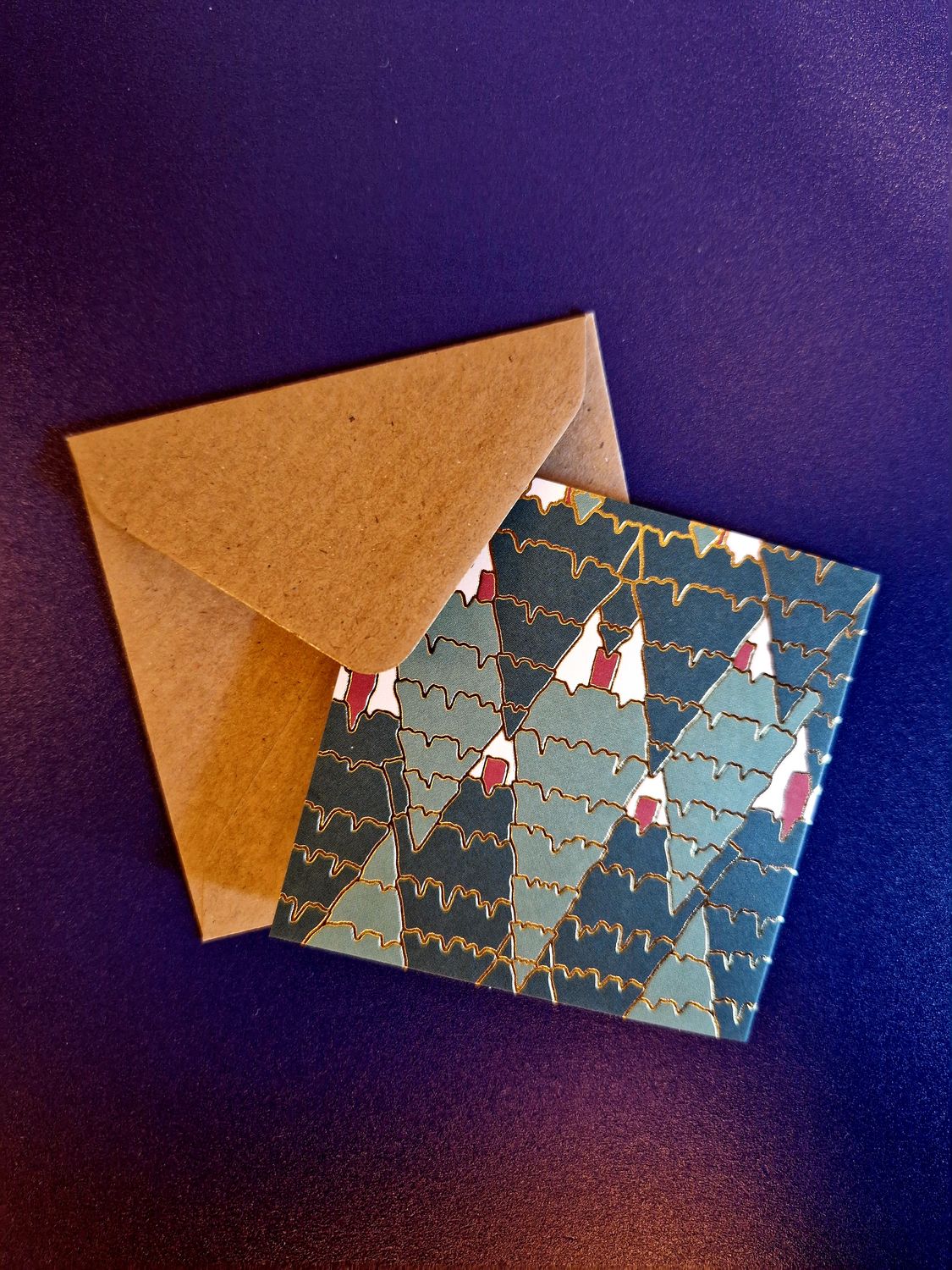 Biglietto Auguri Alberi 7,5X7,5