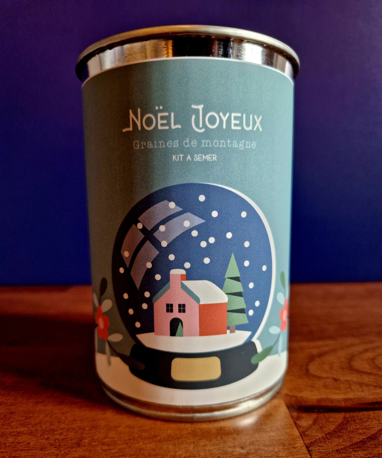 Kit À Semer &quot;Noël Joyeux (Boule À Neige)&quot; Fabriqué En France