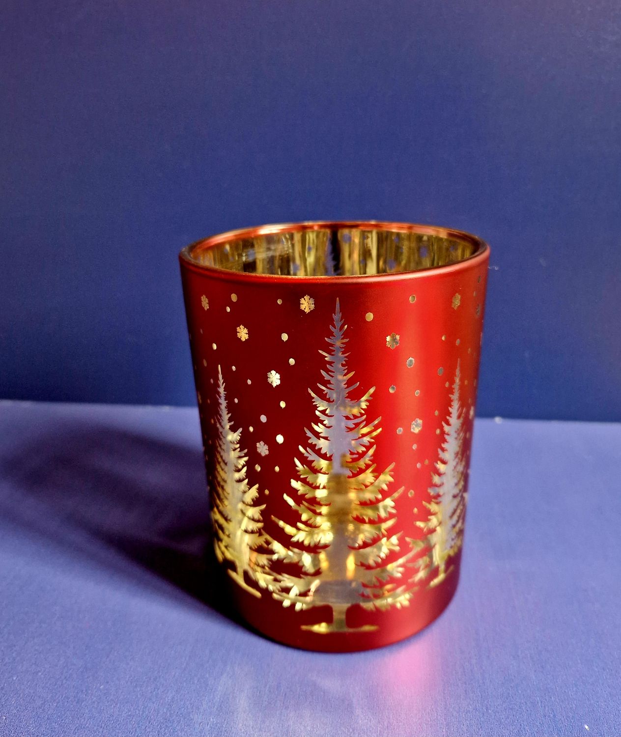 Portacandele Rosso Abeti