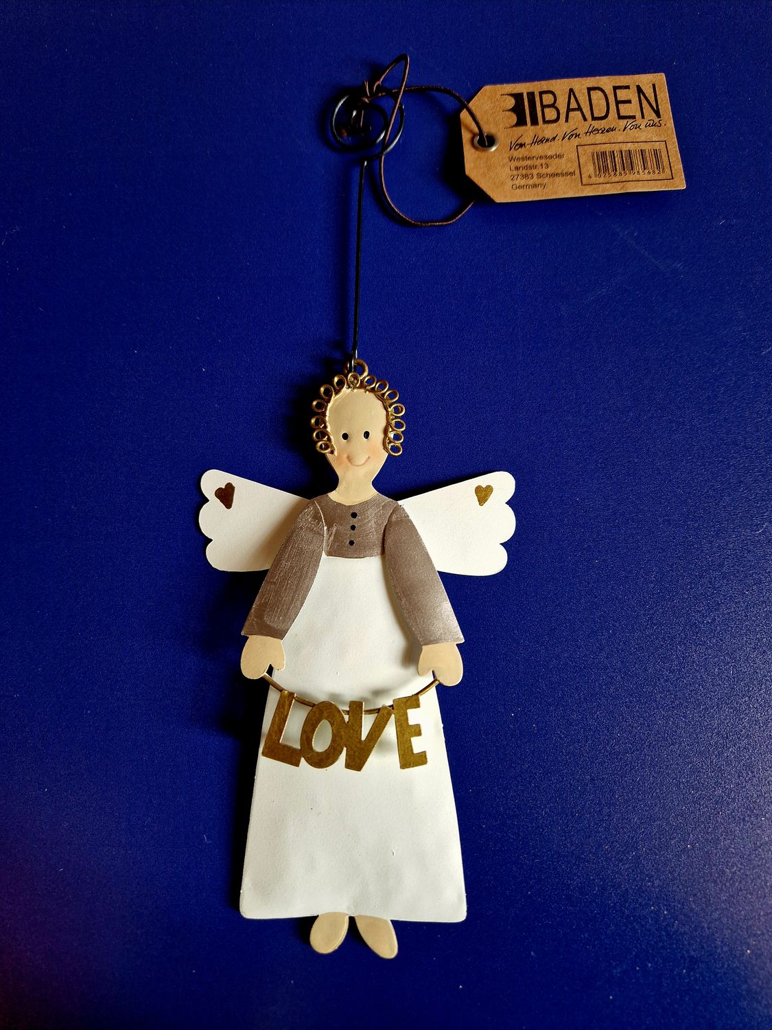 Decorazione Albero Angelo Con Scritta (3 Varianti)