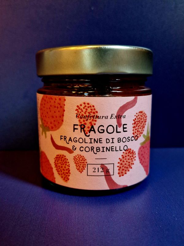 Confettura Extra Fragole, Fragoline di bosco &amp; Corbinello  - 212gr