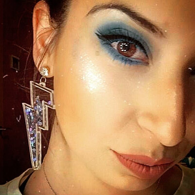Pendientes Rayos Purpurina