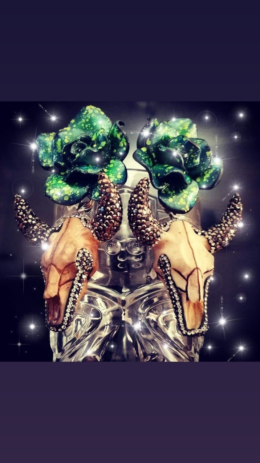 PENDIENTES BÚFALO LUXURY BUEY OX EARRINGS GLITTER EARRINGS BUFALO 