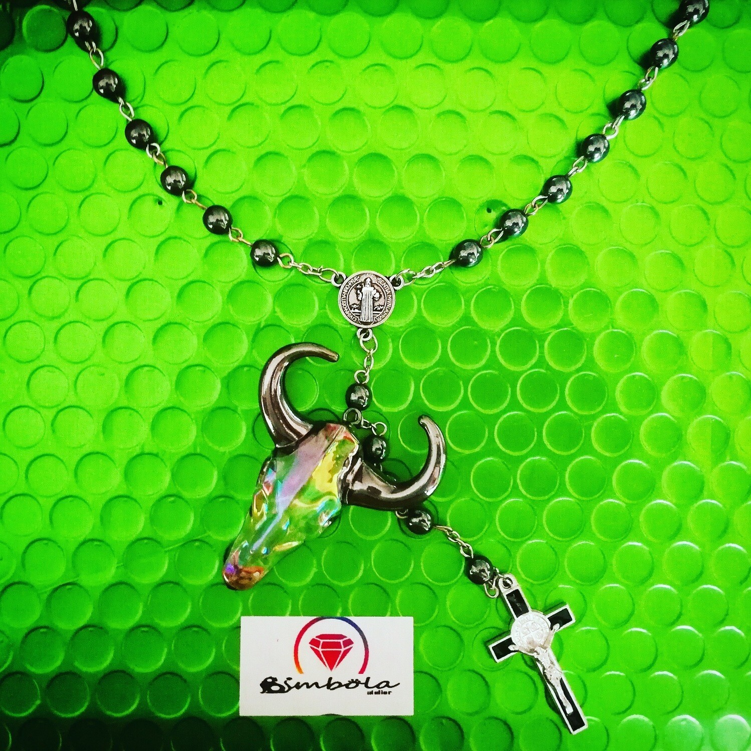 Rosario Búfalo rosario buey ox rosary bisutería creativa regalo original regalo mujer collar bufalo