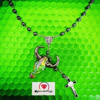 Rosario Búfalo rosario buey ox rosary bisutería creativa regalo original regalo mujer collar bufalo