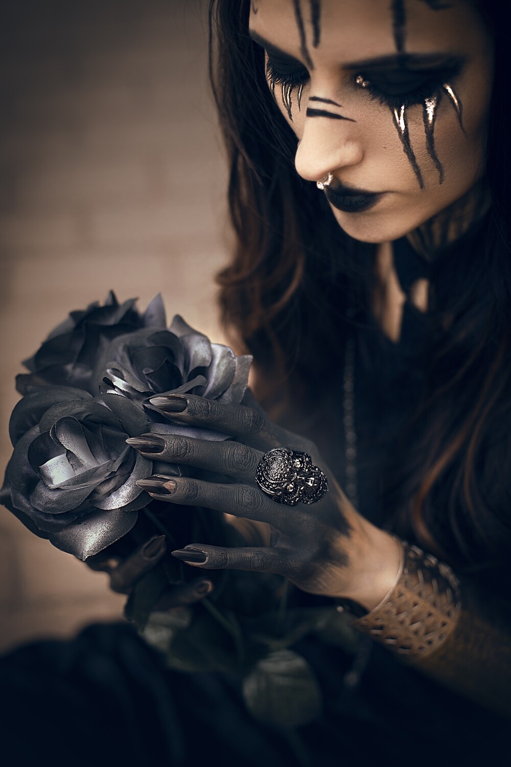 ANILLO SKULL RING ANILLO CALAVERA NEGRA ANILLO RESINA
