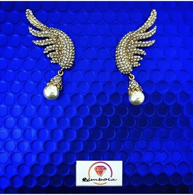 PENDIENTES ALAS LÁGRIMA PERLA