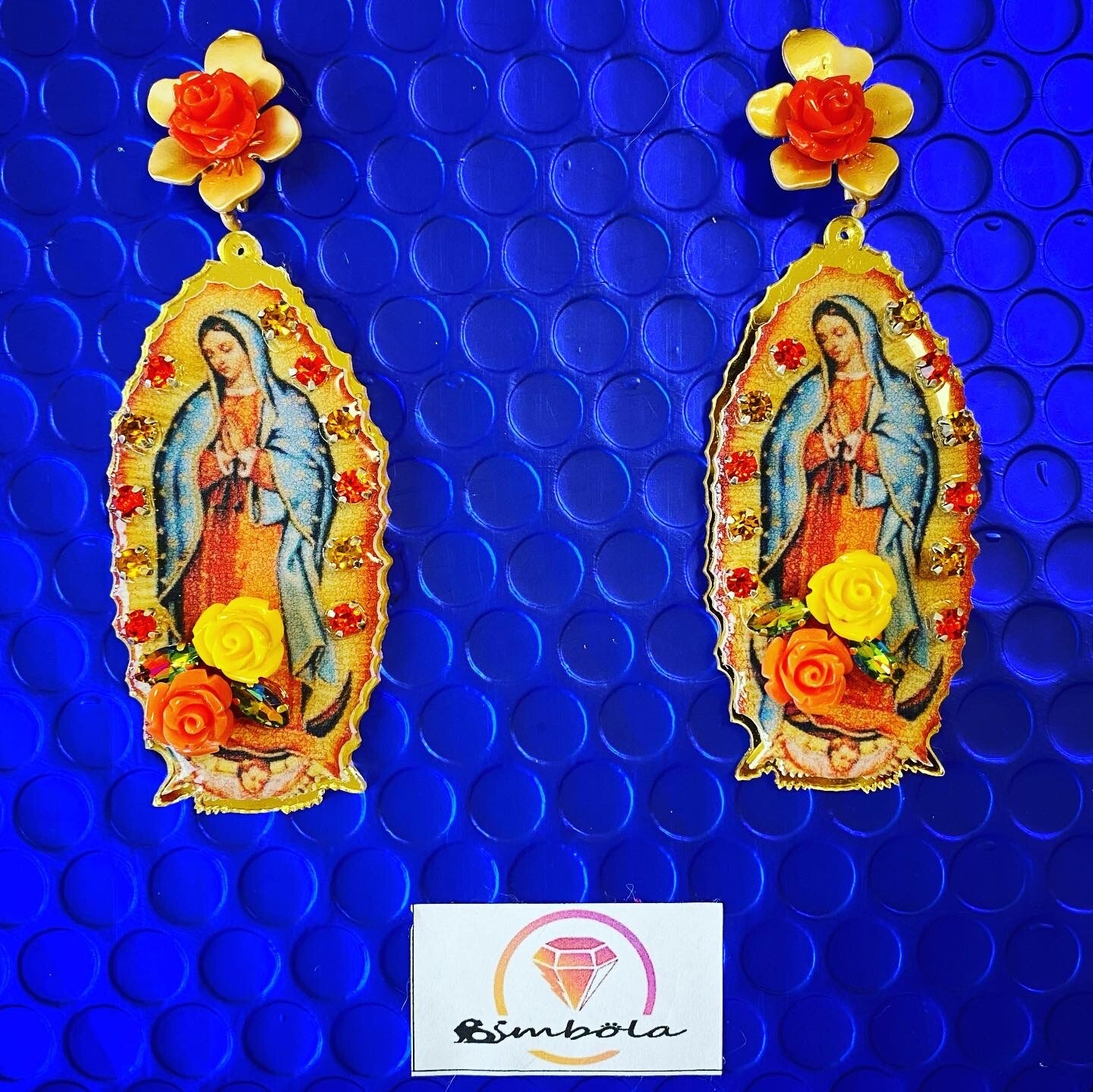 PENDIENTES ARTESANALES VIRGEN DE GUADALUPE