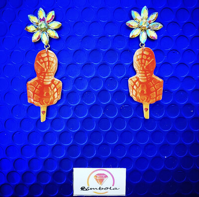 Pendientes spider man ice cream earrings pendientes helados handmade earrings glitter earrings rainbow earrings 