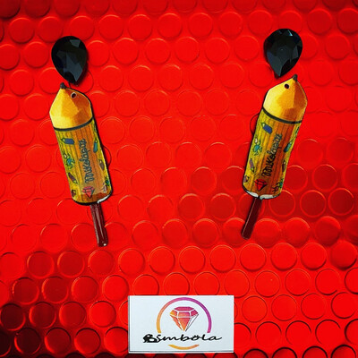 Pendientes lápiz ice cream earrings pendientes helados handmade earrings glitter earrings rainbow earrings funny earrings personalized earrings pencil earrings