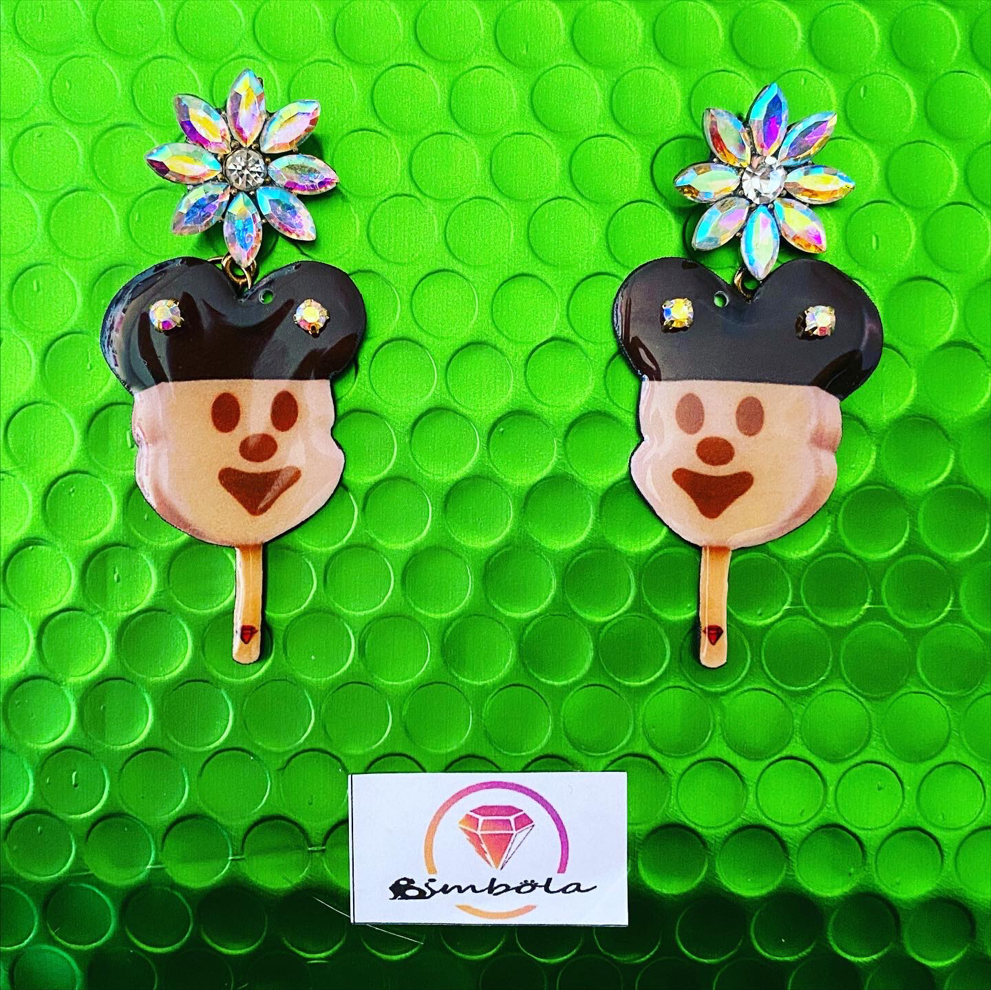 Pendientes helado chocolate mouse ice cream earrings pendientes helados handmade earrings glitter earrings chocolate earrings funny earrings personalized earrings