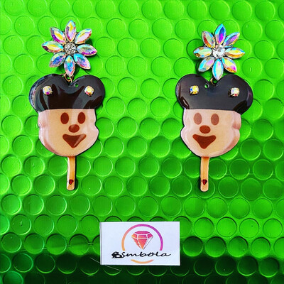 Pendientes helado chocolate mouse ice cream earrings pendientes helados handmade earrings glitter earrings chocolate earrings funny earrings personalized earrings