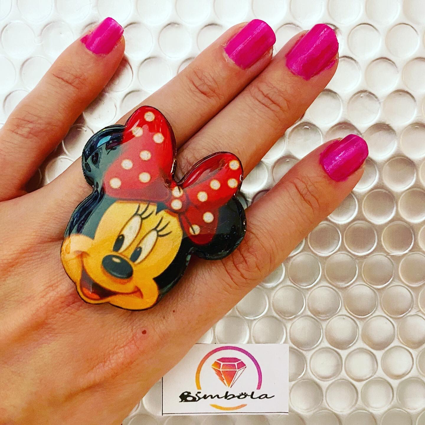 ANILLO MOUSE GIRL RING ADJUSTABLE RING CARTOON RING 