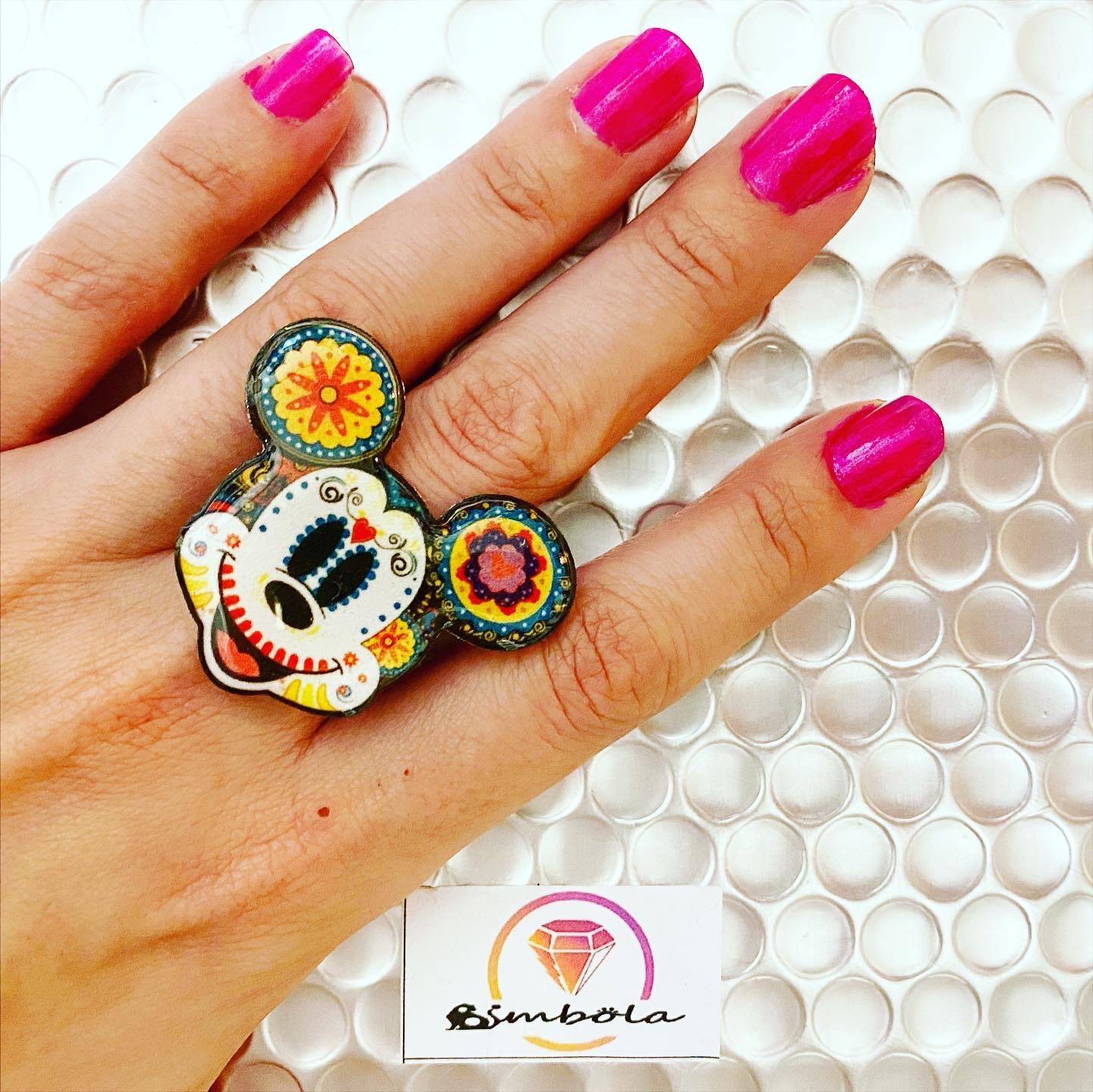 ANILLO RATÓN DÍA DE MUERTOS MEXICAN RING ADJUSTABLE RING CARTOON RING MOUSE RING