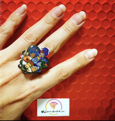 ANILLO VILLANAS VILLAINS RING ADJUSTABLE RING CARTOON RING GIRL RING