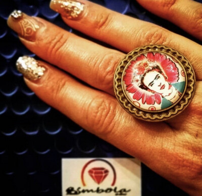 ANILLO FRIDA RING ADJUSTABLE RING CARTOON RING FUNNY RING ANILLO FRIDA KAHLO RING