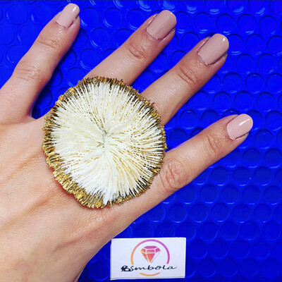 ANILLO CORAL RING ELEGANT RING ANILLO ELEGANTE ANILLO GRANDE