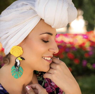 PENDIENTES TUCANES PENDIENTES TUCÁN VERANO PENDIENTES TROPICALES TOUCAN EARRINGS SUMMER EARRINGS 
