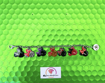 Bimbolina pulsera de acero pulsera bracelet glitter pulsera brilli brilli pulsera Friki bracelet mouse