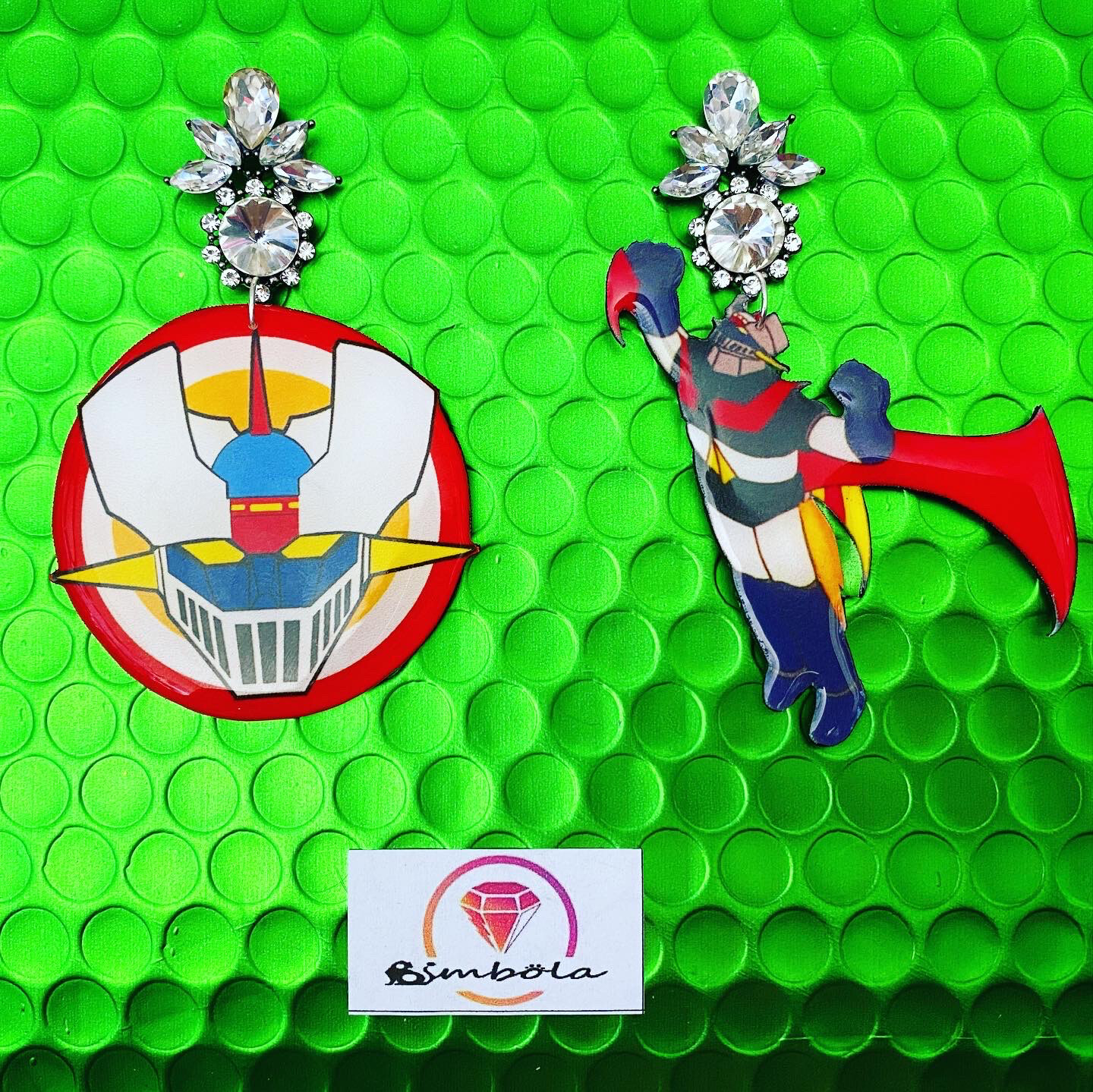 PENDIENTES MAZINGER Z  EARRINGS FUNNY EARRINGS HANDMADE EARRINGS DIBUJOS ANIMADOS