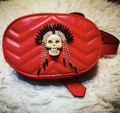 RIÑONERA CALAVERA INDIA BOLSO SKULL PURSE BUMBAG FANNY PACK