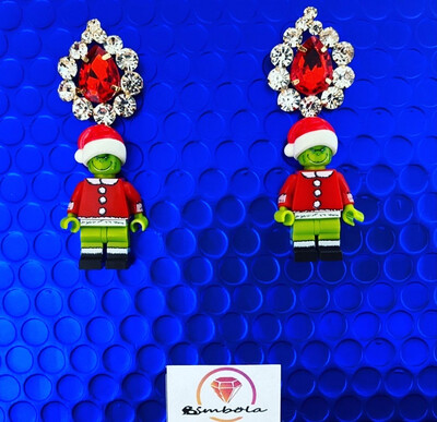 Pendientes Juguete toy earrings Navidad Christmas earrings Grinch