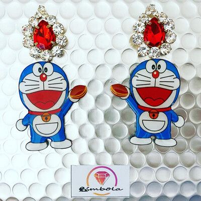 PENDIENTES GATO CÓSMICO PENDIENTES DORAE CARTOON EARRINGS PENDIENTES DIBUJOS ANIMADOS ANIME MANGA