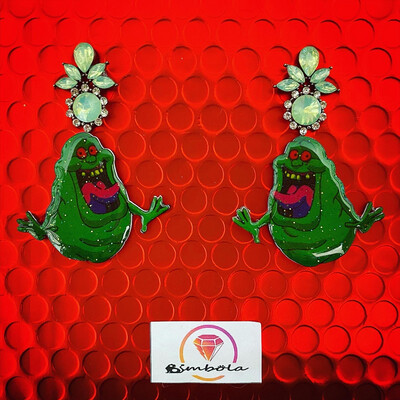PENDIENTES MOQUETE PENDIENTES FANTASMA GHOST EARRINGS CARTOON EARRINGS DIBUJOS ANIMADOS CAZAFANT PENDIENTES BABETE